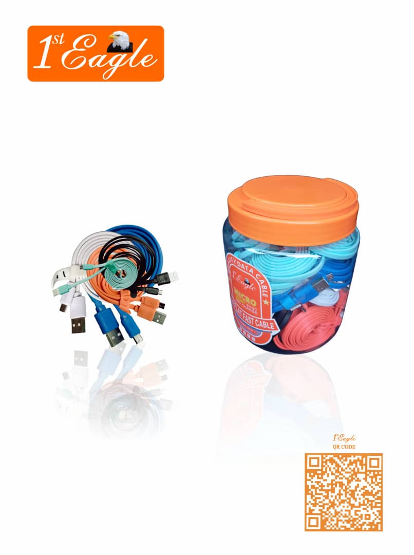 4.4A Micro Fast Charge Flat Data Cable (30 PCS in a Jar) – PROMO