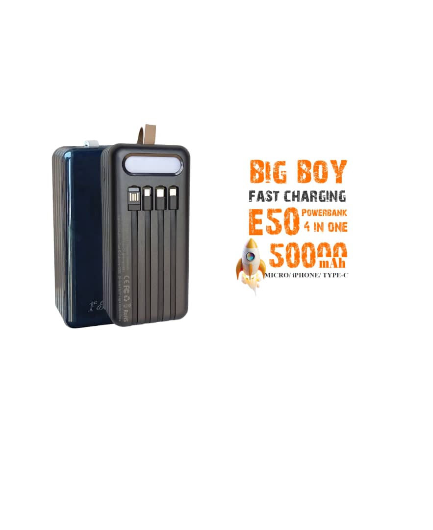 E50 50000mah Powerbank with cable