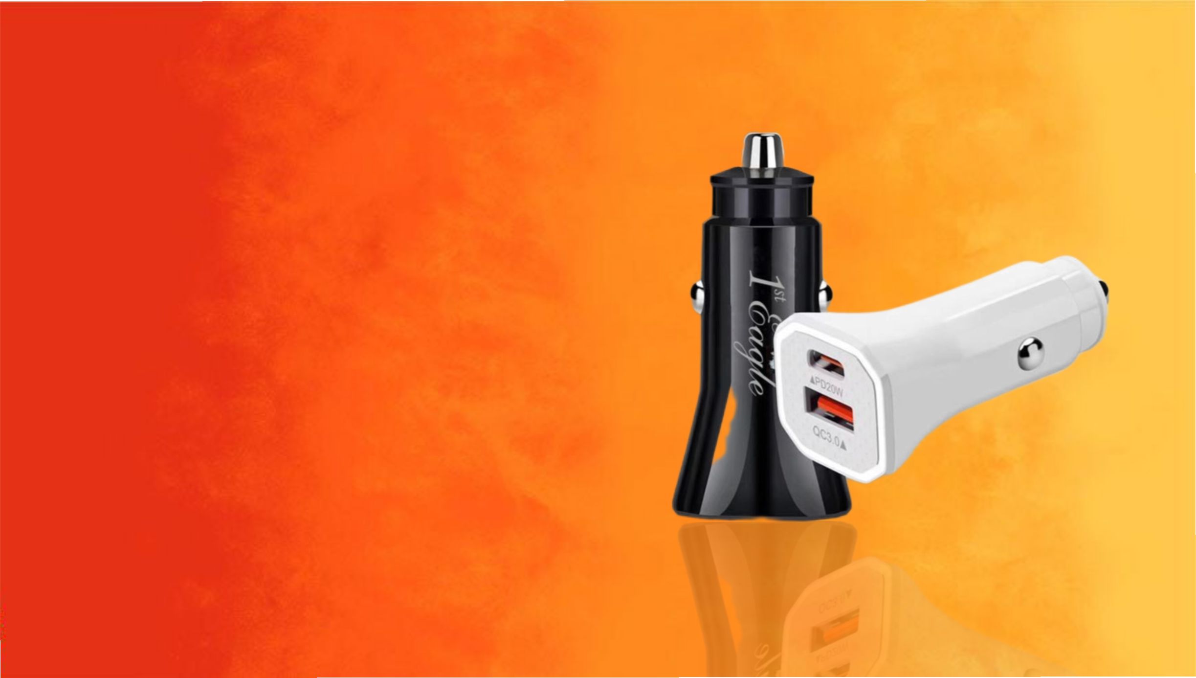 C3 Car Charger  Type C +  USB Ports view 2